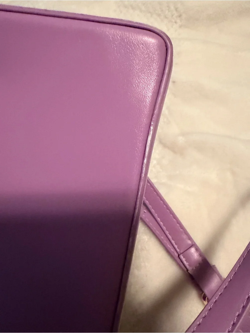Lilac Crossbody Bag with Integrated Cup Holder - Unbranded